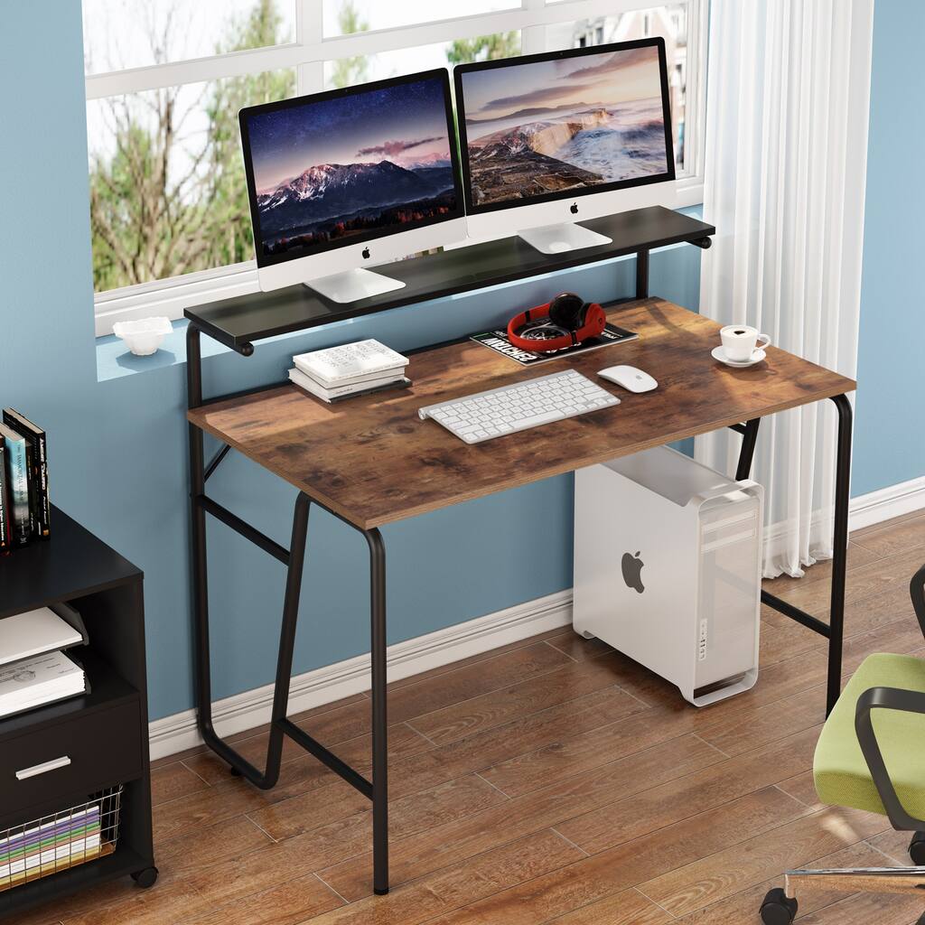 Computer Desk with Monitor Stand Writing Desk Study Desk Gaming Desk