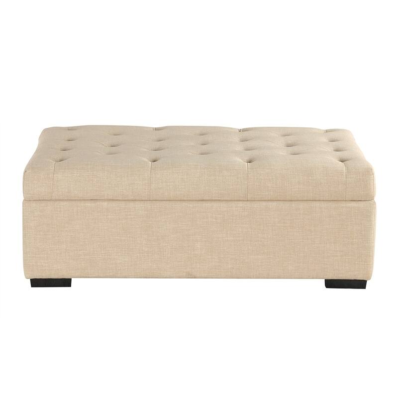66" Convertible Ottoman Sleeper Sofa Bed, Tufted, Memory Foam Mattress