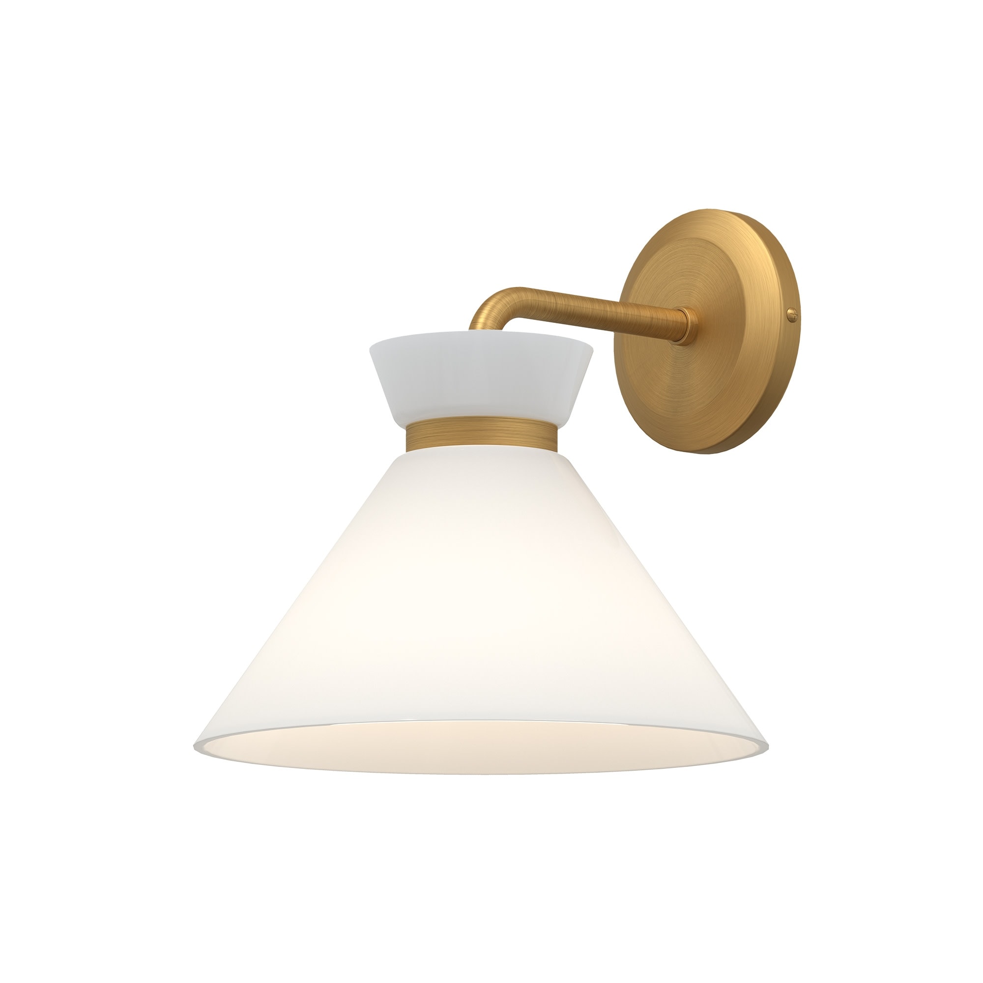 Alora Lighting WV470108GO Halston 9" Tall Bathroom Sconce with Glossy