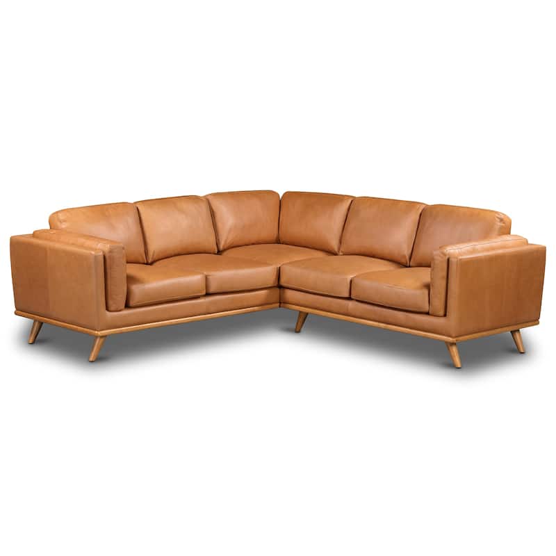 Poly and Bark Cadiz Corner Sectional - Genuine Italian Leather