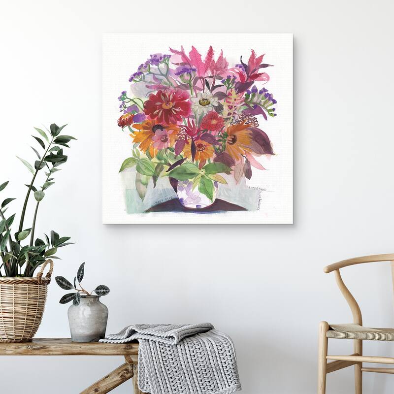 Farm Flowers 1 by Maret Hensick Canvas Art Print