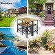 preview thumbnail 7 of 8, Nestfair 5-Piece Outdoor Patio Dining Set Bar Set with Foldable Tabletop