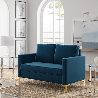 Canaan Upholstered Sofa with Golden Base