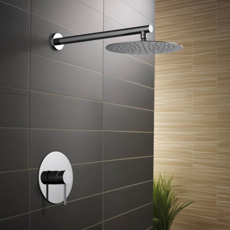 Circular Pressure Balanced Single Function Shower System with Rough In Valve