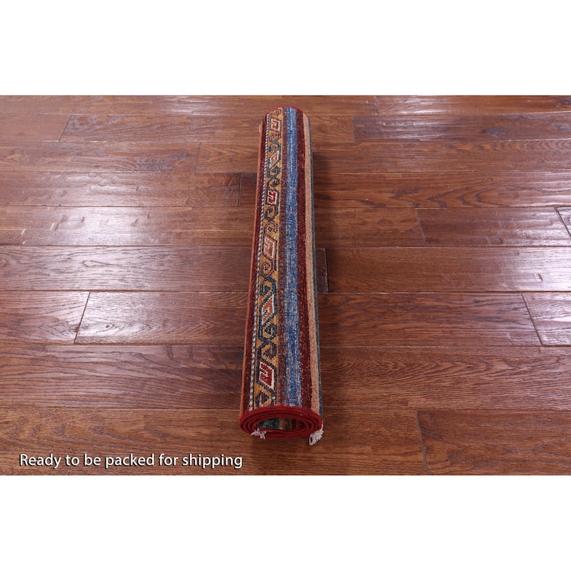 Golden Nile Khorjin Persian Gabbeh Handmade Wool Rug - 2' 7" X 4' 1"