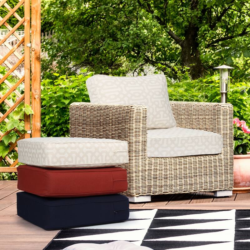 Aoodor 24x24x6 Inch Outdoor Patio Chair Cushions Set, Weather-Resistant Sunbrella Fabric Outdoor Cushion, Set of 2