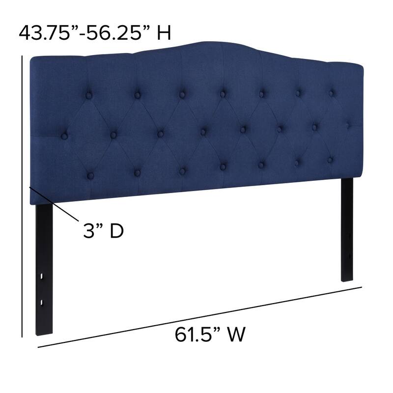 Arched Button Tufted Upholstered Headboard