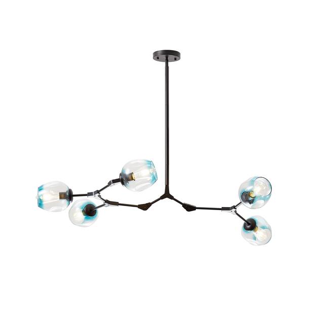 Belladepot Modern Full-angle Adjustable Chandelier with Smoked Glass Shades