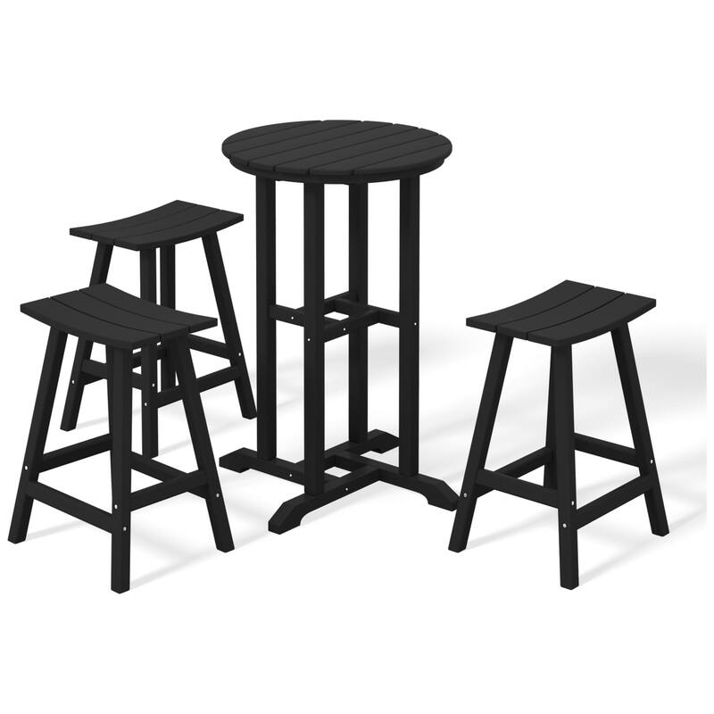 Laguna Hdpe All Weather Outdoor Patio Bistro Counter Set (4-Piece Set)