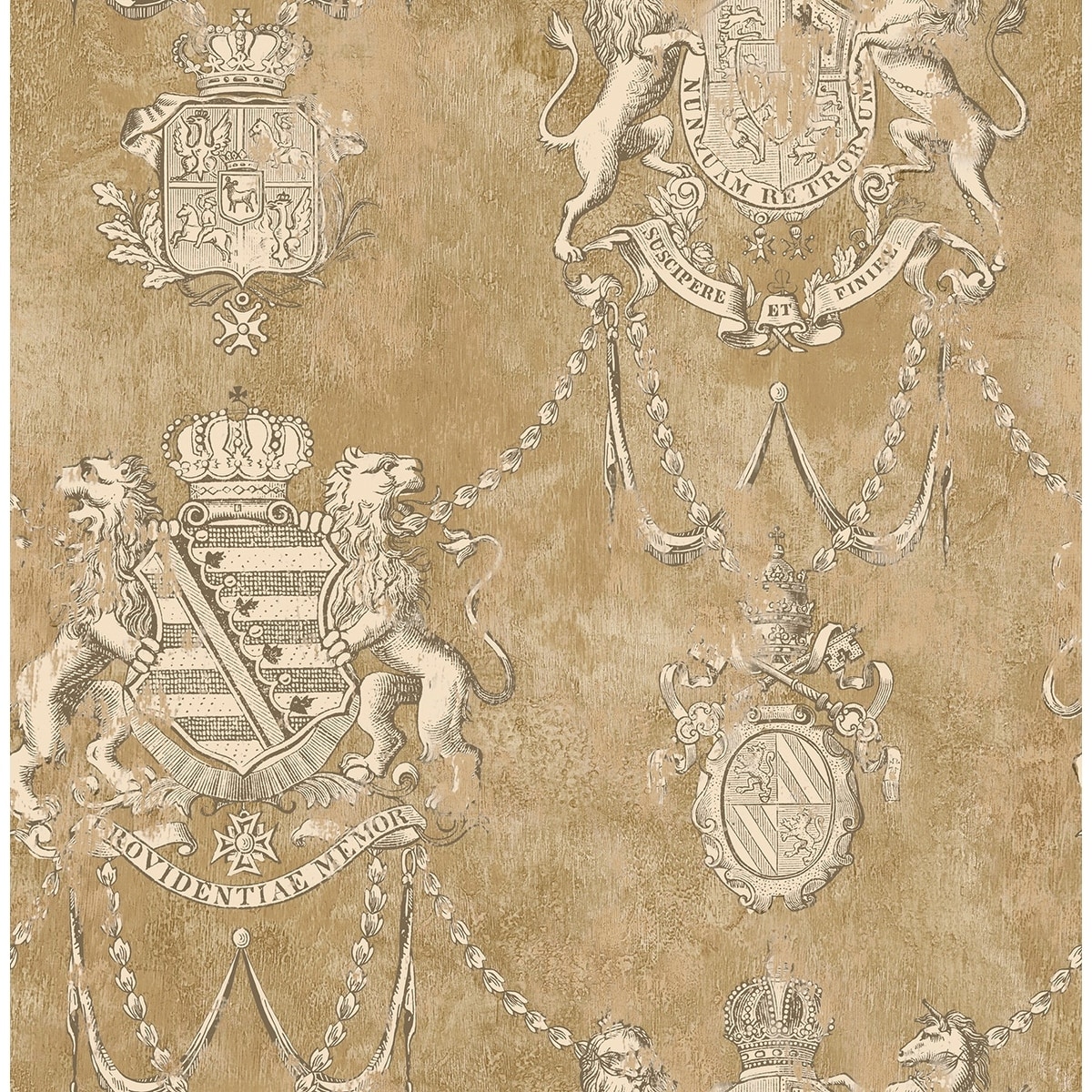 Seabrook Designs Lavern Crest Unpasted Wallpaper