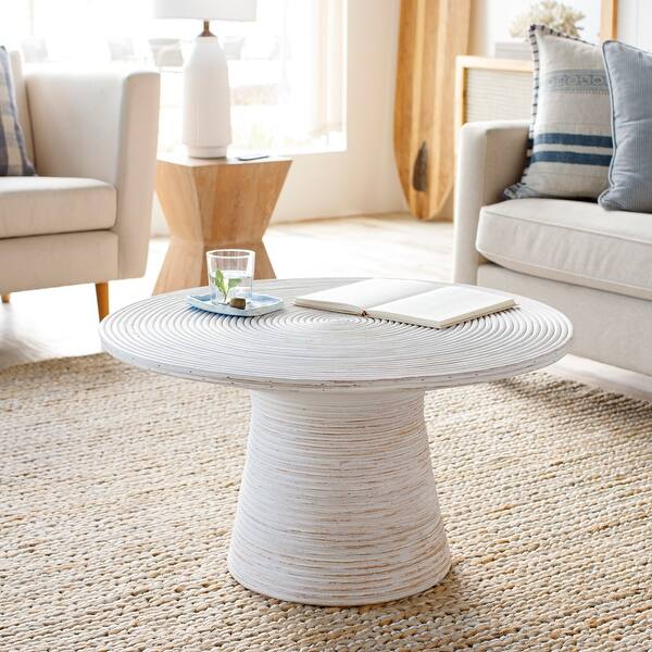 Whitewashed Rattan Table Artistic Weavers Kinoko Whitewashed Rattan Coffee Table - Bed Bath ...