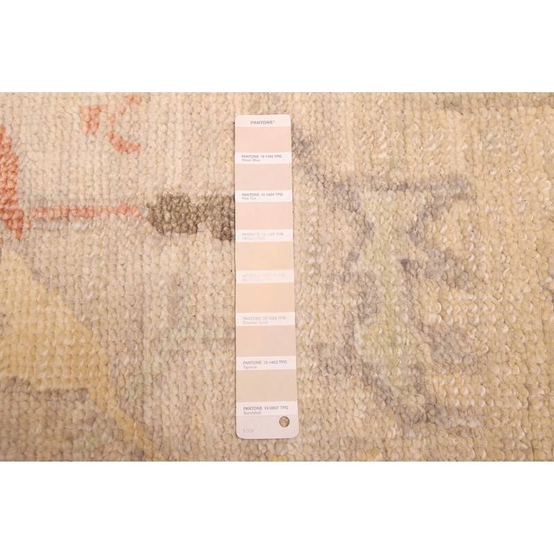 ECARPETGALLERY Hand-knotted Kavya Oushak Beige Wool Rug - 9'1 x 12'1