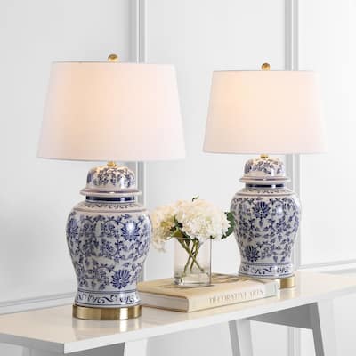 SAFAVIEH Lighting Bavani 30" LED Table Lamp (Set of 2) - 17"x17"x30.5" - 17Wx17Dx31H
