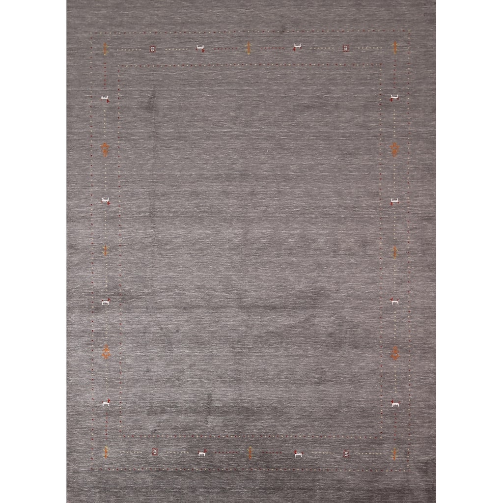 Gabbeh Oriental Area Rug Handmade Bedroom Wool Carpet - 8'0"x 9'10"