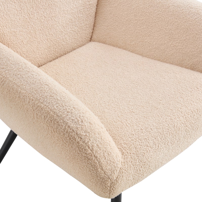 29.5" High Back Tufted Accent Chair with Ottoman