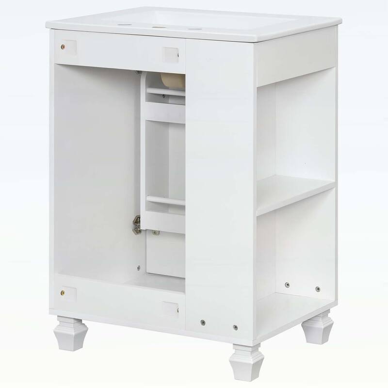 Bathroom Vanity with Sink, Cabinet Door Shelf,Side Open Storage,Wood Frame,Soft Closing Door