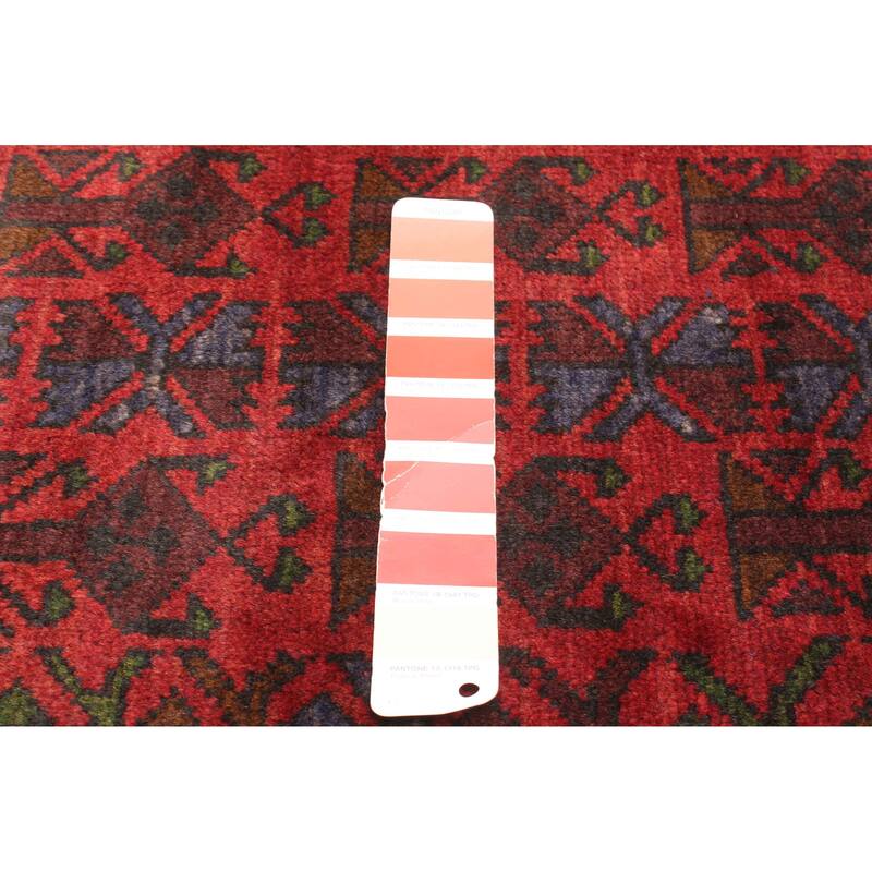 ECARPETGALLERY Hand-knotted Teimani Red Wool Rug - 2'10 x 4'2