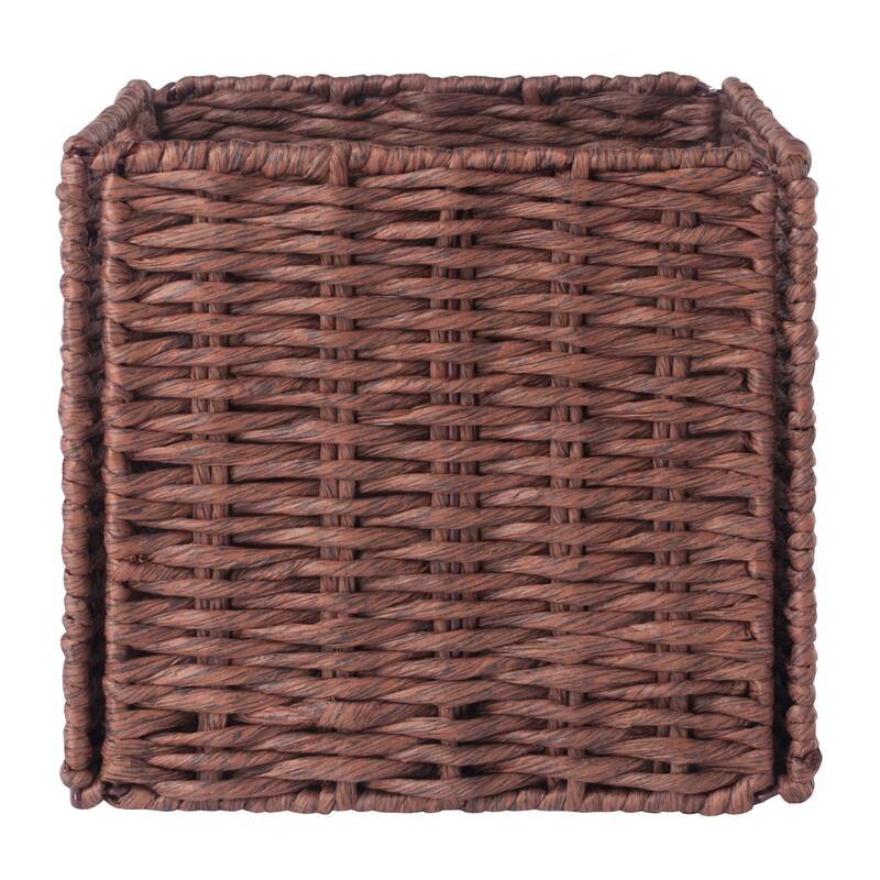 Tessa 3-Pc 3 Small Woven Rope Basket Set, Foldable, Walnut
