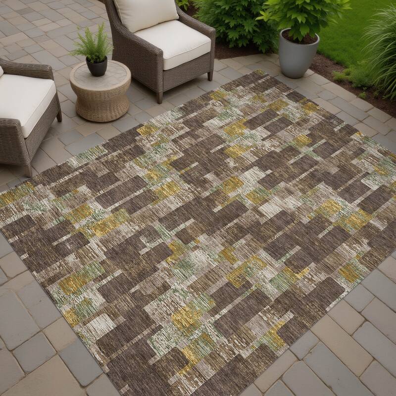 Machine Washable Indoor/ Outdoor Casual Carson Chantille Rug