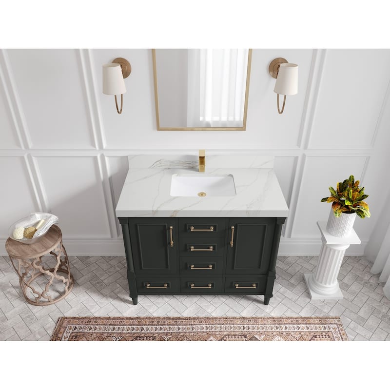 Willow Collections 42 in. W x 22 in. D Aberdeen Single Bowl Sink Bathroom Vanity with Countertop