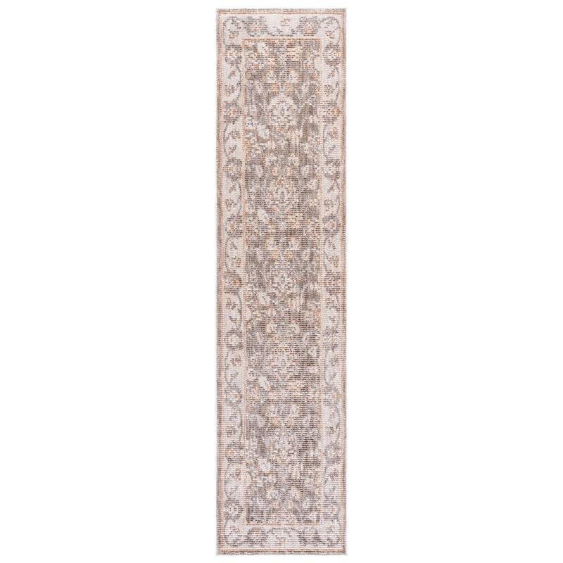Martha Stewart by SAFAVIEH Cacilie Vintage Distressed Rug - 2' x 8' Runner - Grey/Ivory