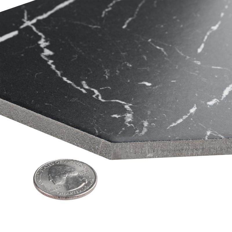 Merola Tile Timeless Marquina Kayak 6-1/2" x 12-1/2" Porcelain Floor and Wall Tile