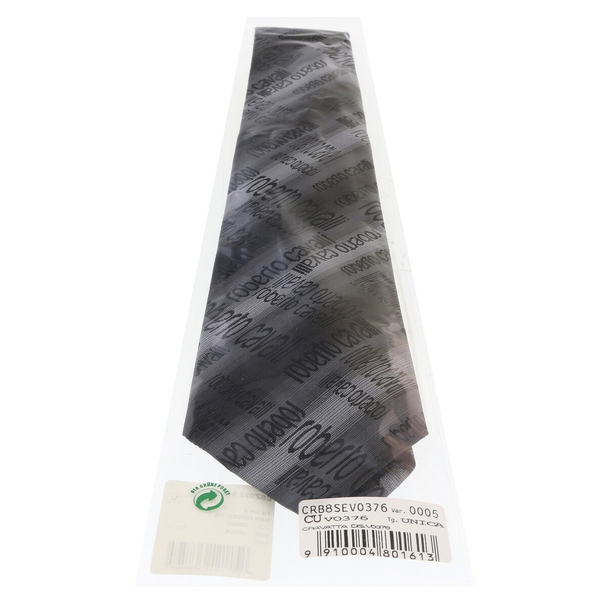 Roberto Cavalli ESZ022 D0253 Black//Violet Ikat Tie for Mens