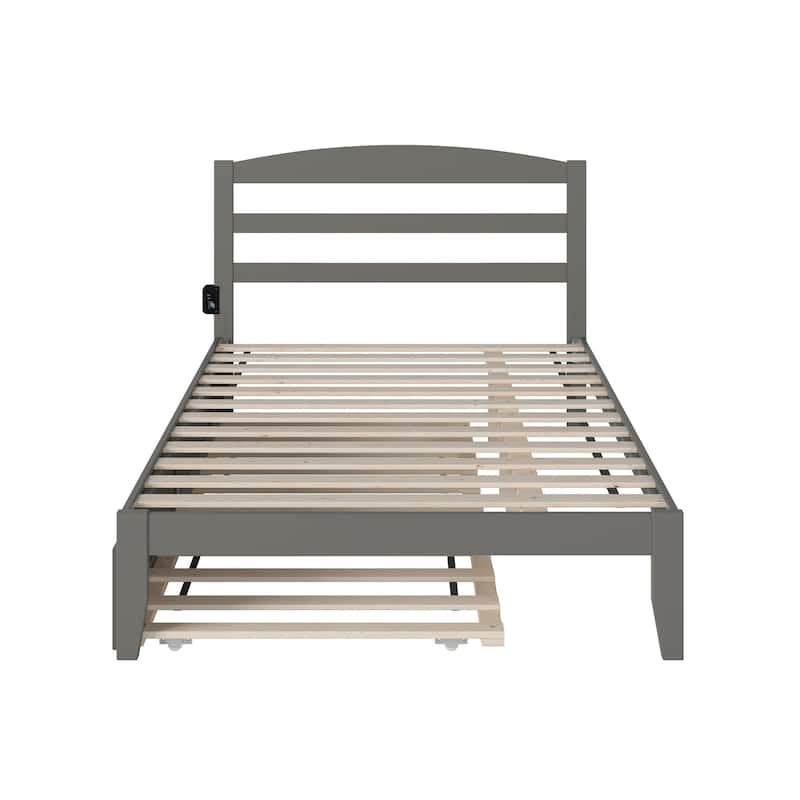 Warren Solid Wood Platform Bed with Twin Trundle