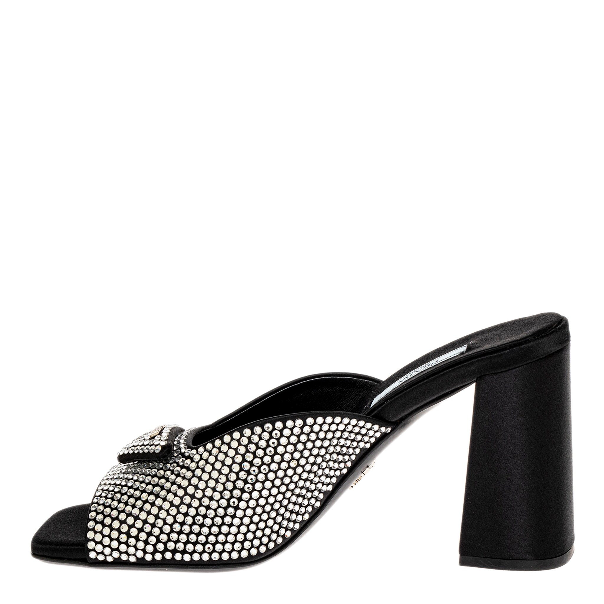 Prada Crystal Embellished Mules - Overstock - 43005271