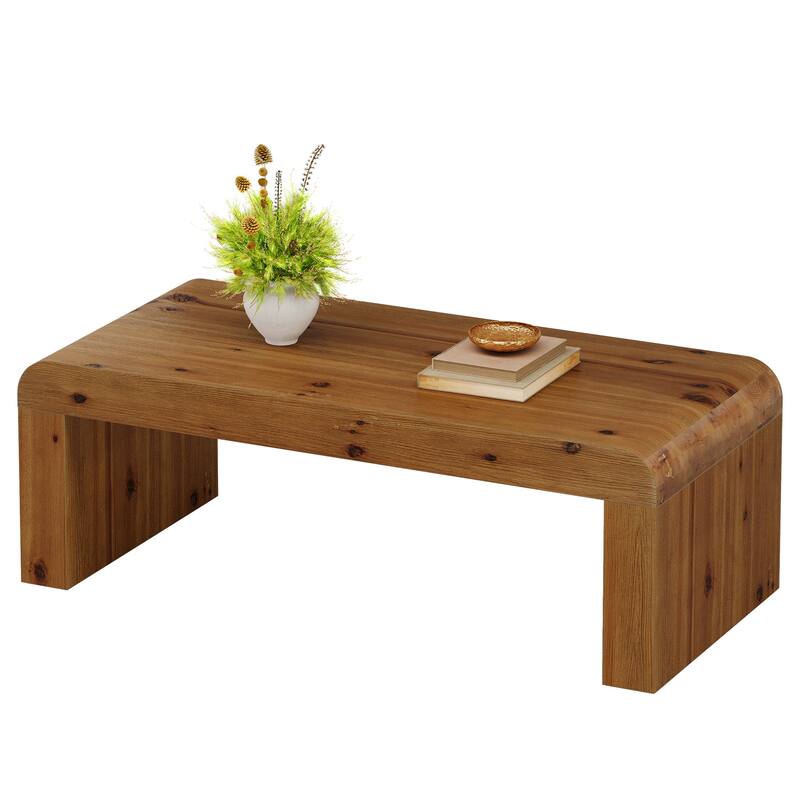 Mid-Century Modern Solid Wood Coffee Table, Center Tea Table, Living Room Accent Table