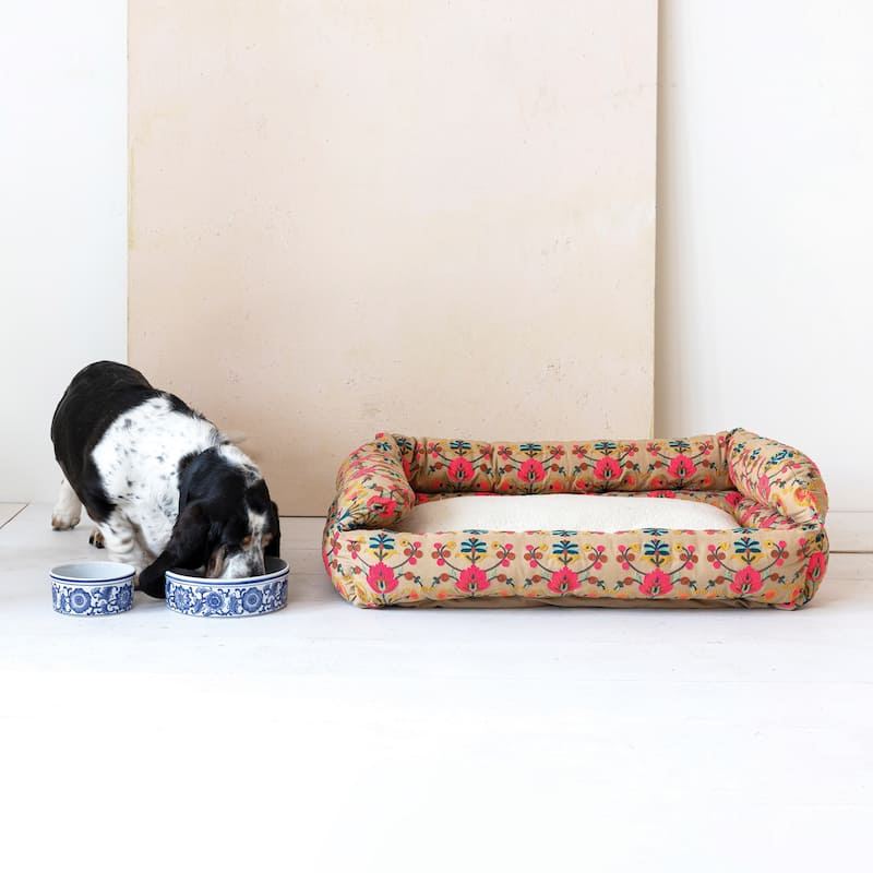 Stoneware Pet Bowl with Design