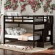 preview thumbnail 2 of 35, Modrem Full Over Full Bunk Bed With Storage and Guard Rail For Bedroom,Dorm,Adults,Kids
