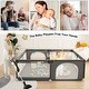 preview thumbnail 6 of 5, Infant 71"x59" 4-Panel Baby Playpen Spacious & Secure Foldable Playard Grey