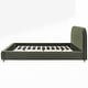 preview thumbnail 86 of 94, Upholstered Platform Bed with Curve-Shaped Design Headboard