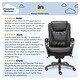 preview thumbnail 4 of 12, Serta Baxter Big and Tall Smart Layers Ergonomic Executive Office Chair, Black/ Gray