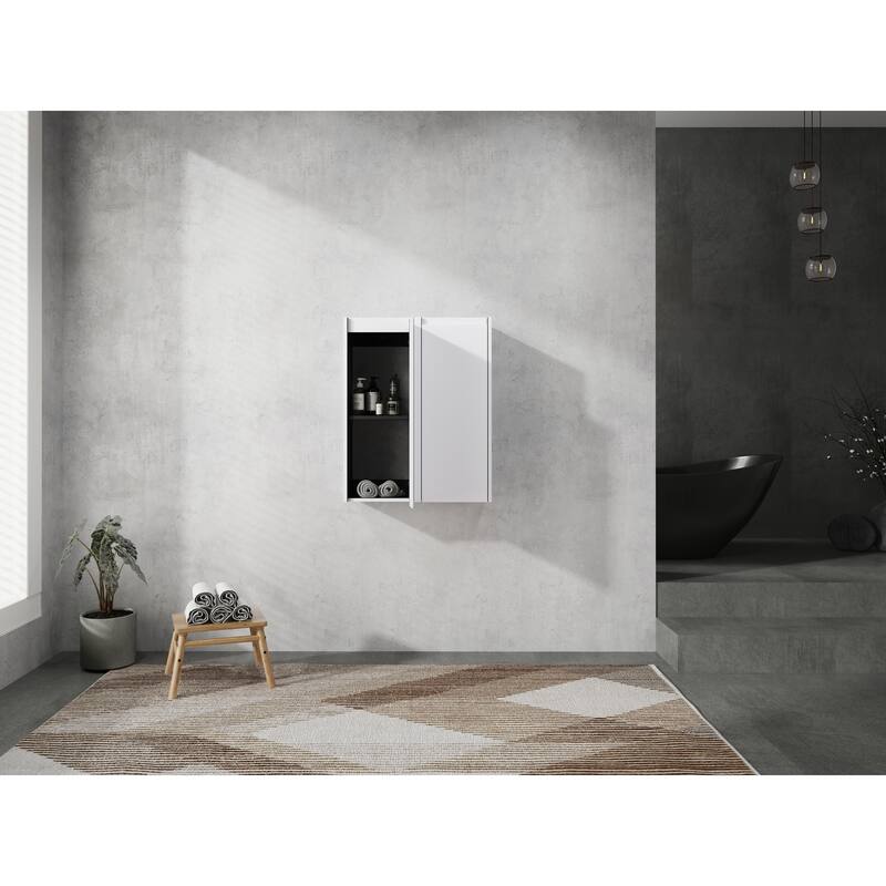 12" Bathroom Side Cabinet, 2-Soft Close Doors, Float Mounting Design