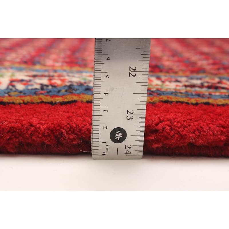 ECARPETGALLERY Hand-knotted Andelz Red Wool Rug - 3'5 x 9'8