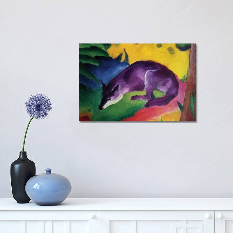 iCanvas "Blue Fox, 1911 " by Franz Marc Canvas Print - 12x18x1.5