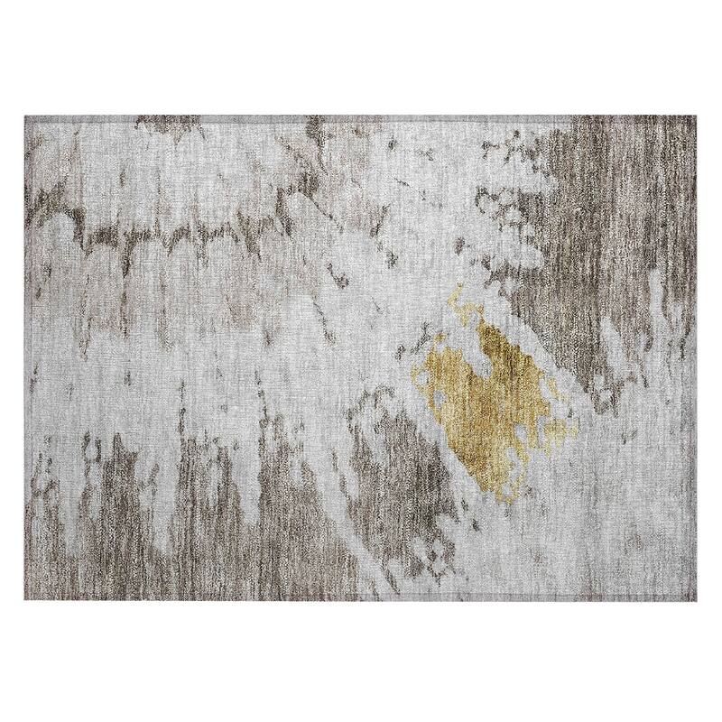 Machine Washable Indoor/ Outdoor Chantille Tie Dye Modern Rug