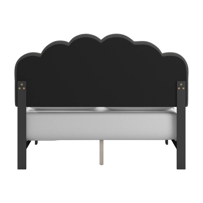 Wacissa LED Headboard Boucle Queen Platform Bed by iNSPIRE Q Modern