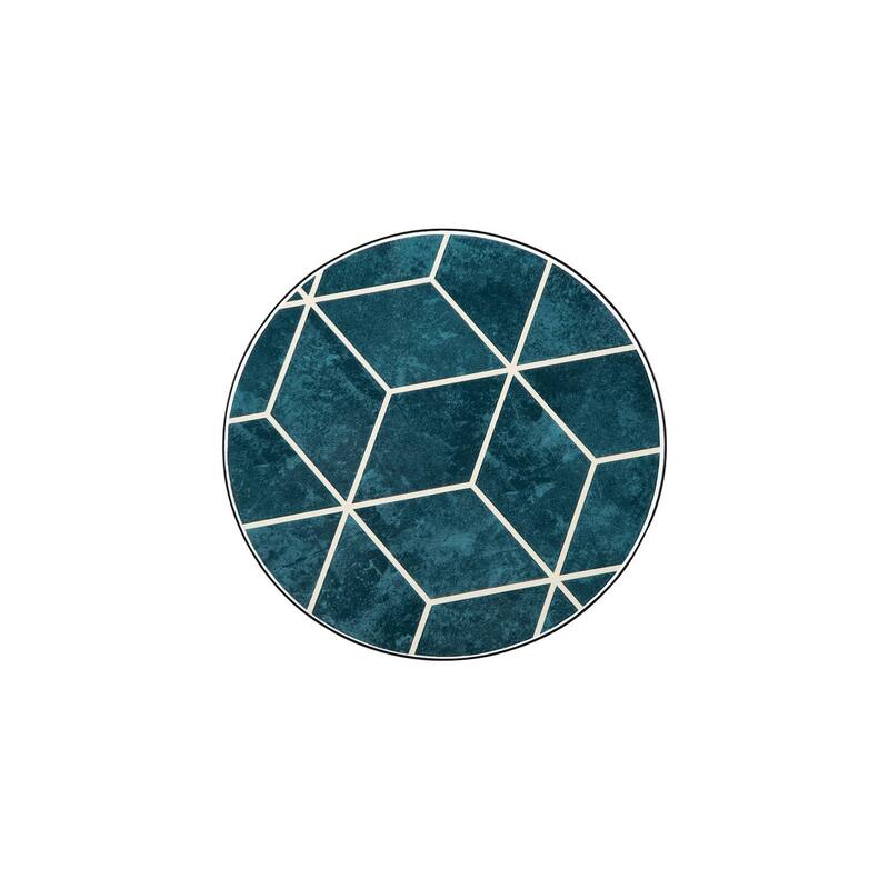 Signature Design by Ashley Clairbelle Teal Nesting Tables (Set of 2) - 16"W x 16"D x 22"H