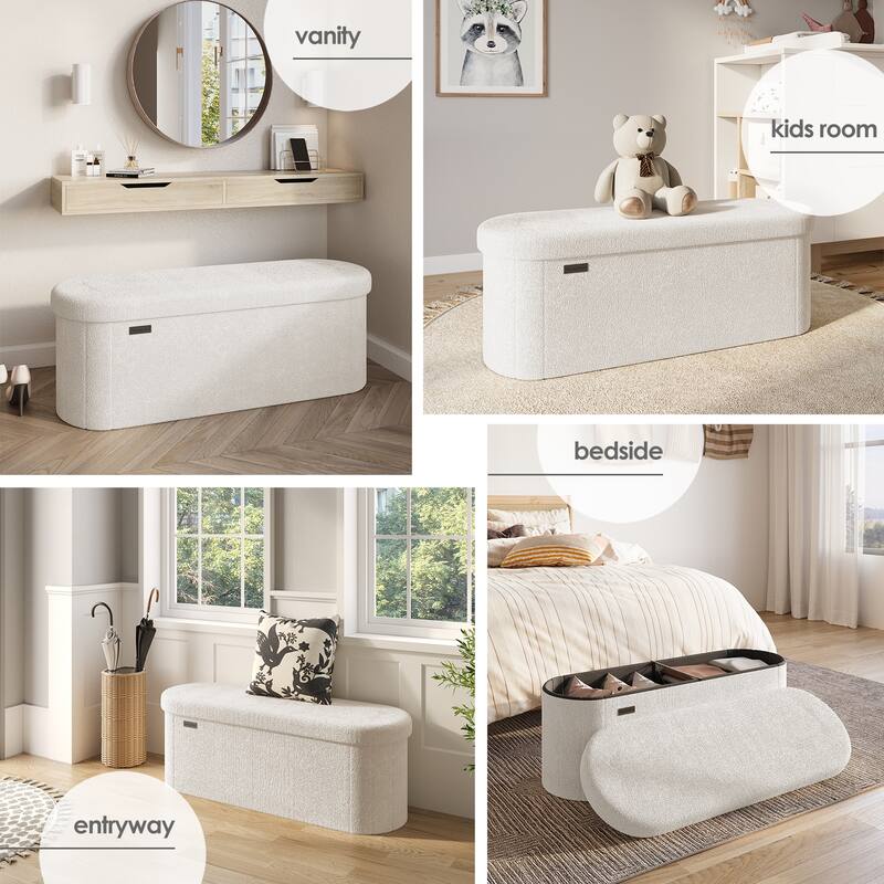 Emperyan Storage Bench for Living Room, Small Ottoman Foot Rest