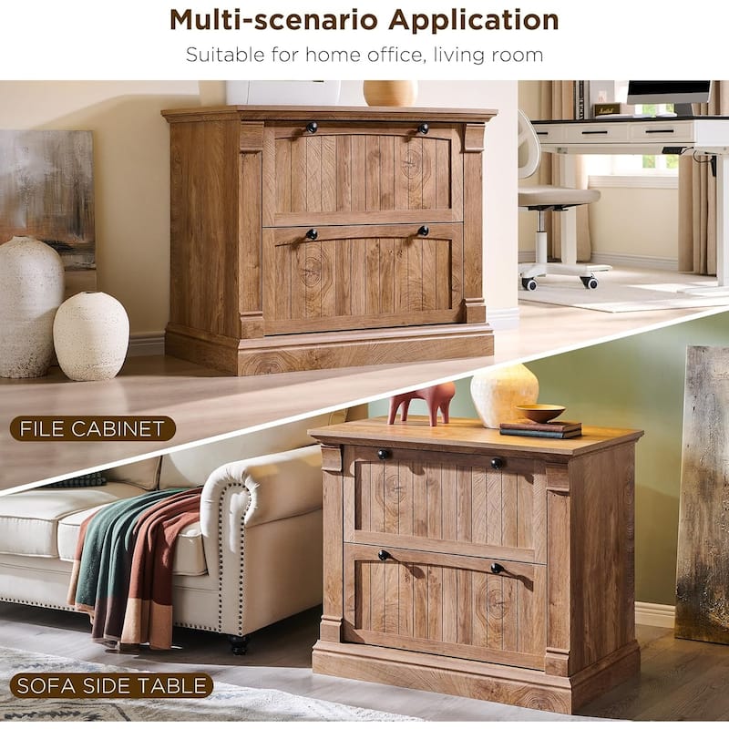 Rustic Wood File Cabinet , Filing Cabinet for Home Office, Living Room