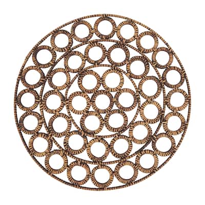 Rustic Rattan Loop Placemat (Set of 4) - 15"x15"