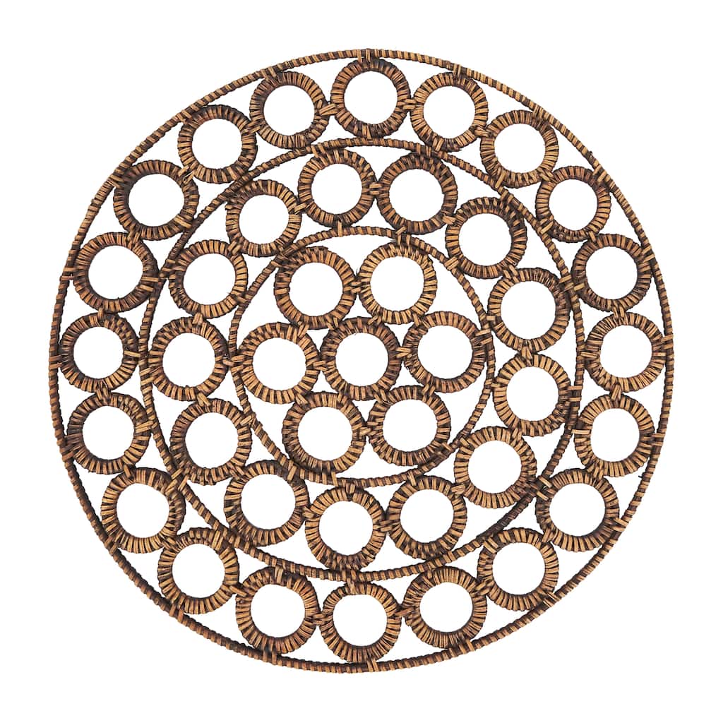 Rustic Rattan Loop Placemat (Set of 4) - 15"x15"