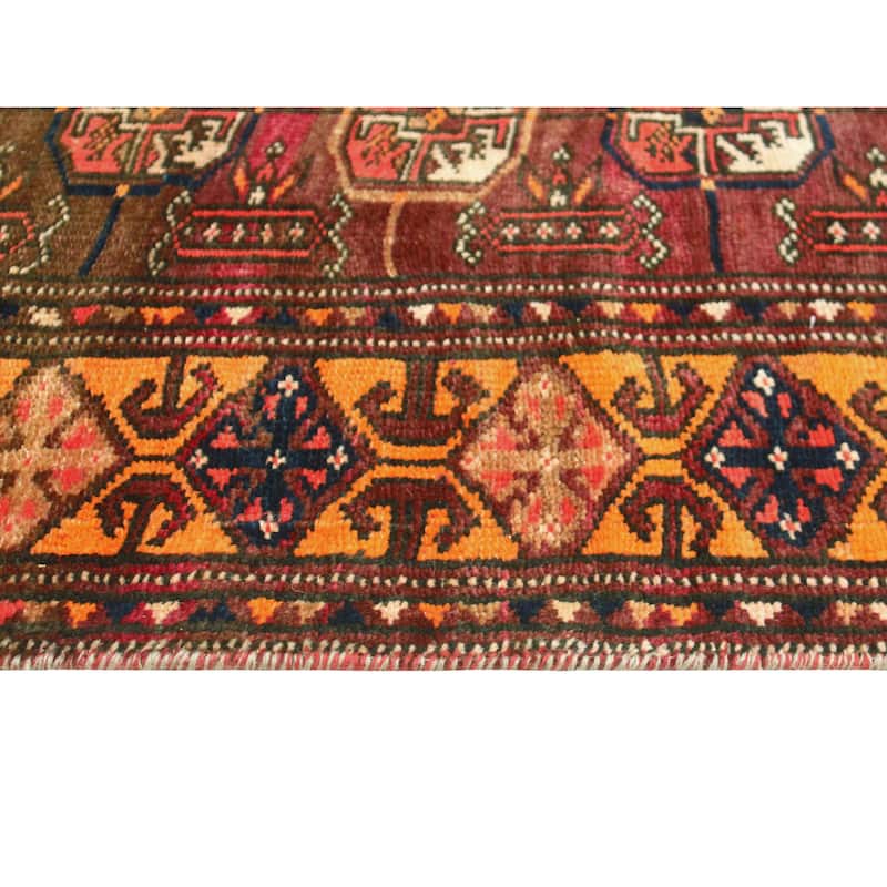 Balochi Carson Purple/Brown Rug - 5'9" x 10'5"