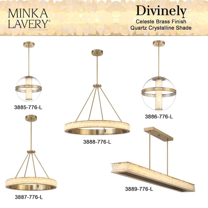 Minka Lavery 3886-L Divinely 21" Wide LED Crystal Pendant