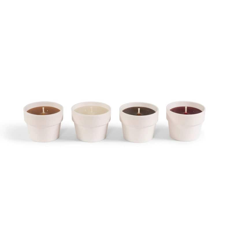 Terra Cotta Potted Candle - 4" - White