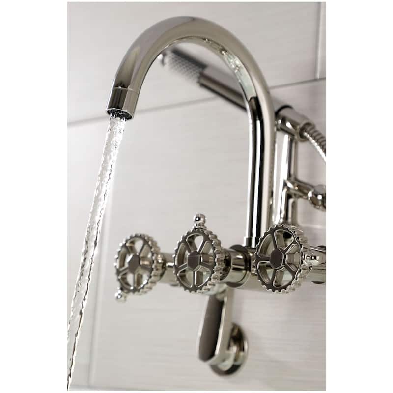Kingston Brass AE815.CG Fuller Wall Mounted Tub Filler with Built-In