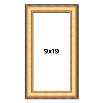 9x19 Frame Gold Plein Aire Solid Wood Picture Frame Width 2 Inches |